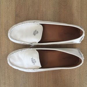 White coach loafers